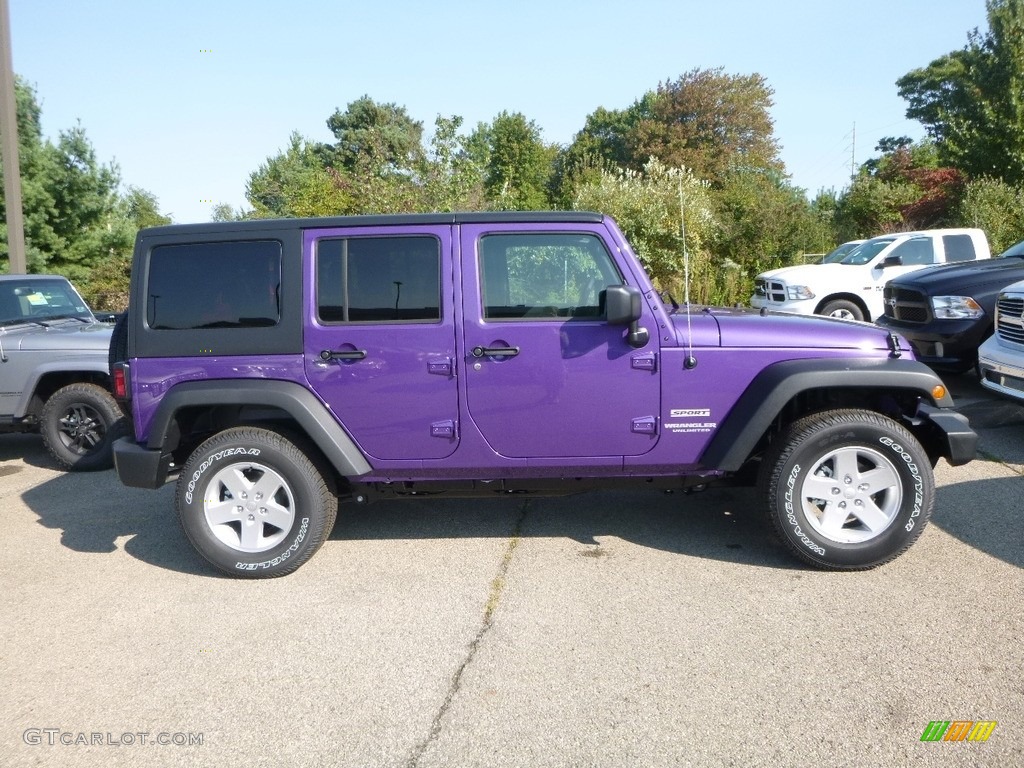 2017 Wrangler Unlimited Sport 4x4 - Extreme Purple / Black photo #6