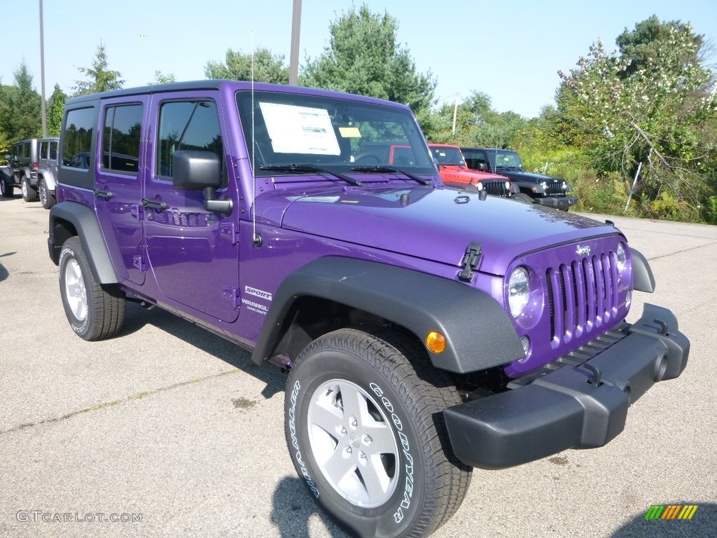 2017 Wrangler Unlimited Sport 4x4 - Extreme Purple / Black photo #7