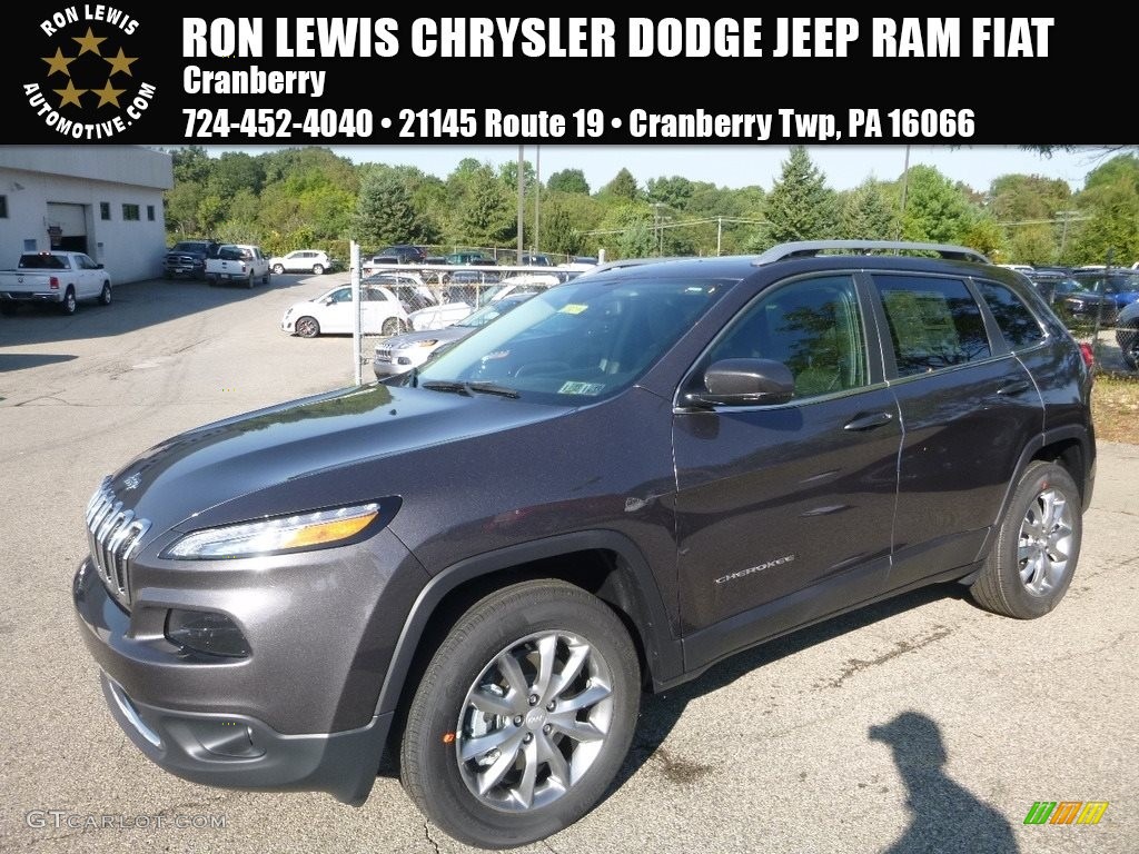 2018 Cherokee Limited 4x4 - Granite Crystal Metallic / Black photo #1