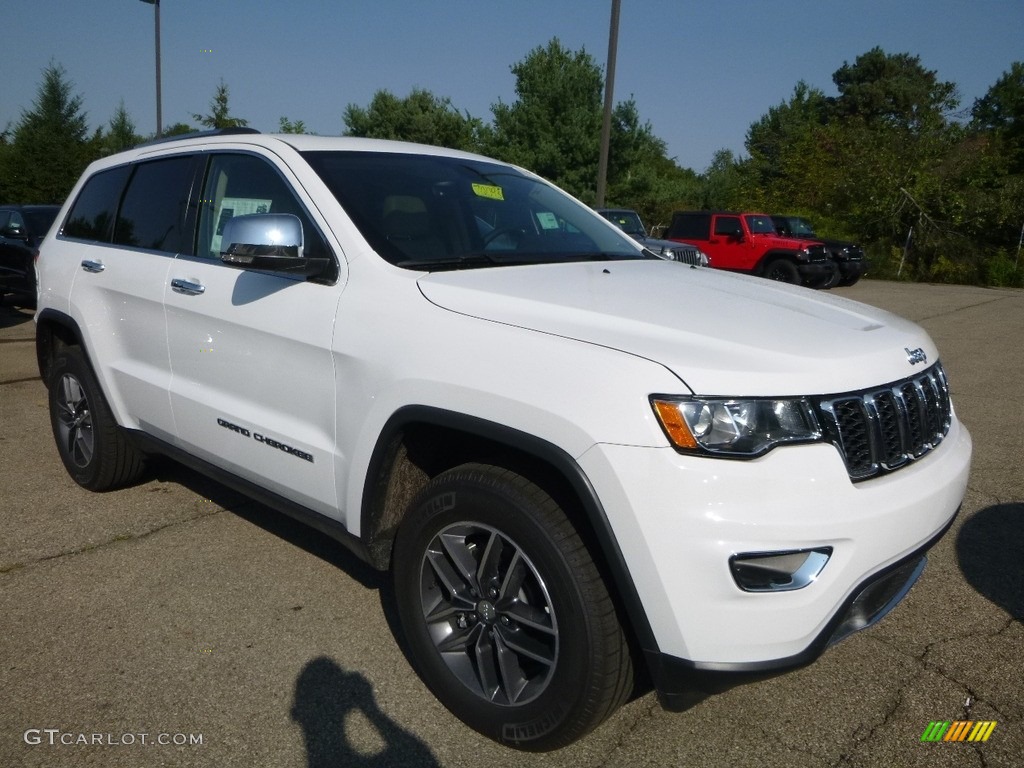 2017 Grand Cherokee Limited 4x4 - Bright White / Black/Light Frost Beige photo #7