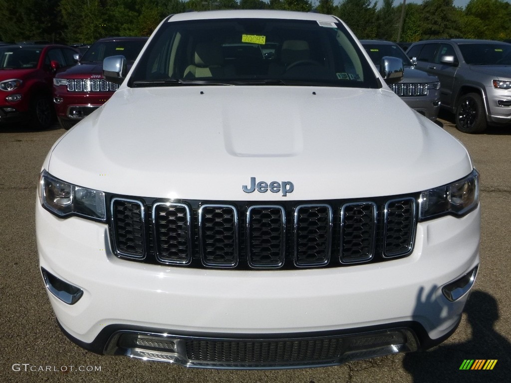 2017 Grand Cherokee Limited 4x4 - Bright White / Black/Light Frost Beige photo #8