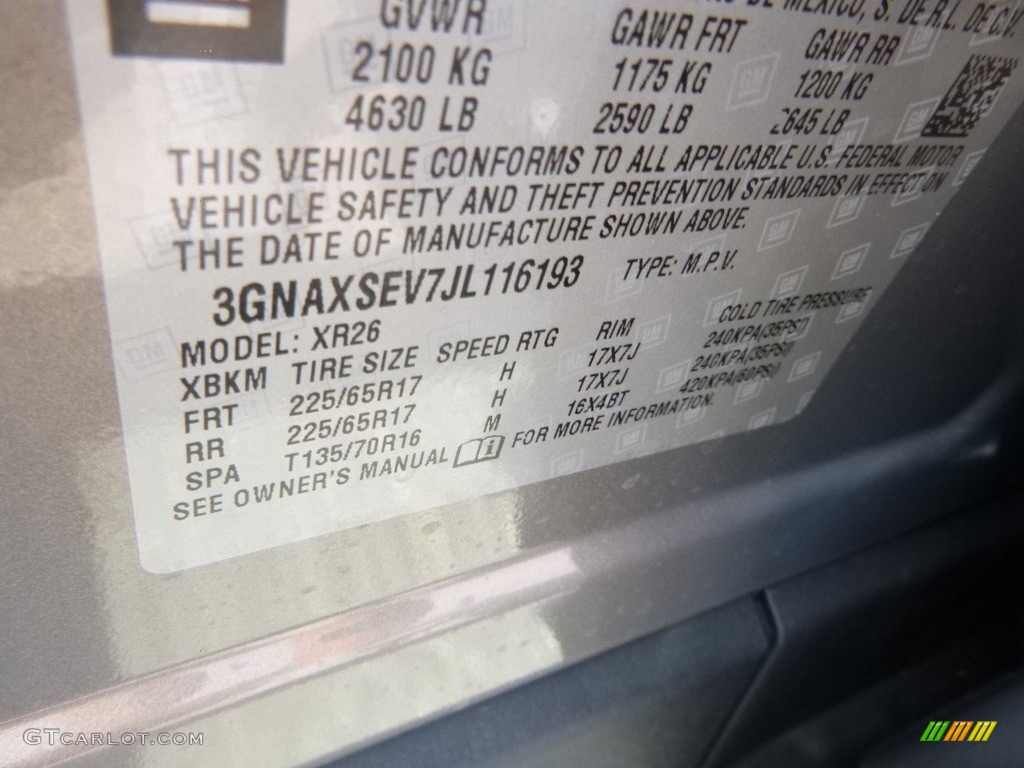 2018 Equinox LT AWD - Pepperdust Metallic / Jet Black photo #16