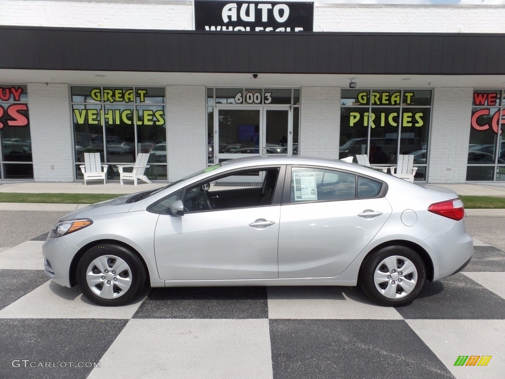 2016 Forte LX Sedan - Silky Silver / Black photo #1