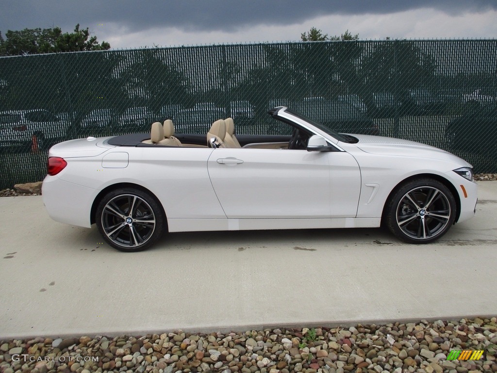 2018 4 Series 430i xDrive Convertible - Alpine White / Venetian Beige/Black photo #2