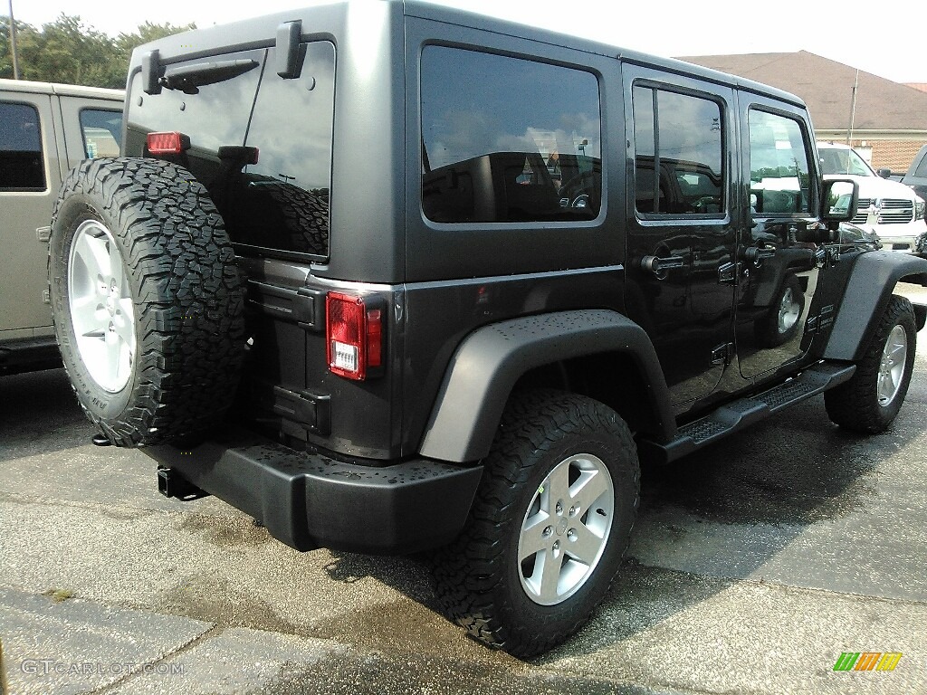 2017 Wrangler Unlimited Sport 4x4 - Granite Crystal Metallic / Black photo #2