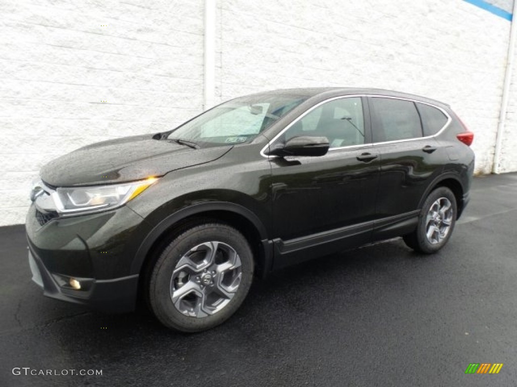 2017 CR-V EX-L AWD - Dark Olive Metallic / Black photo #5