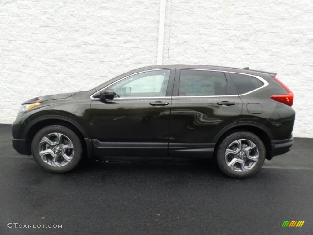 2017 CR-V EX-L AWD - Dark Olive Metallic / Black photo #6