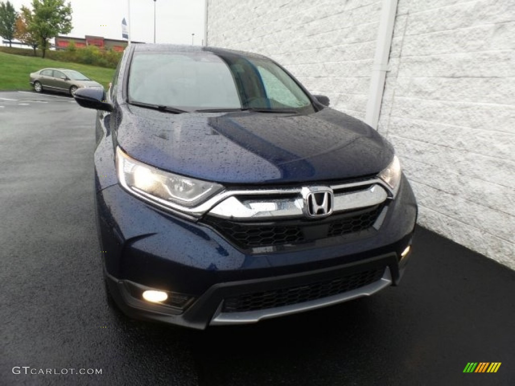 2017 CR-V EX-L AWD - Obsidian Blue Pearl / Gray photo #4