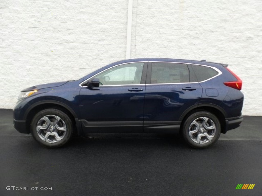 2017 CR-V EX-L AWD - Obsidian Blue Pearl / Gray photo #6