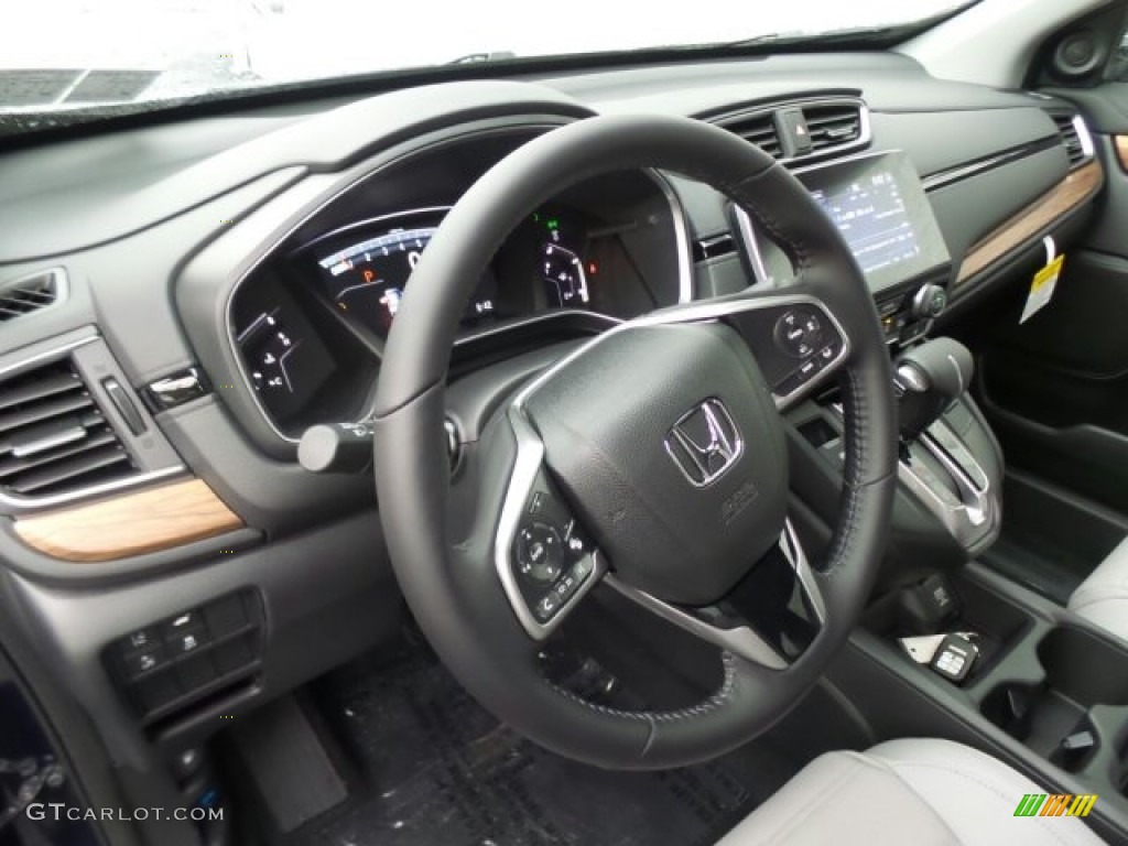 2017 CR-V EX-L AWD - Obsidian Blue Pearl / Gray photo #9