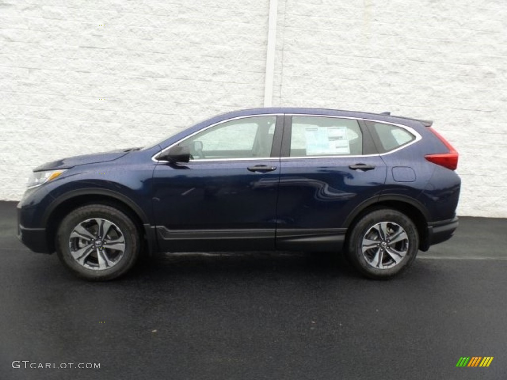 2017 CR-V LX AWD - Obsidian Blue Pearl / Gray photo #6