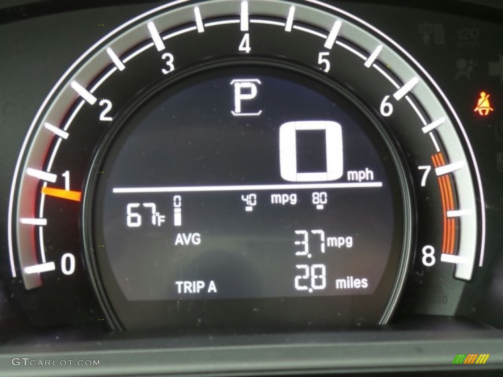 2017 CR-V LX AWD - Obsidian Blue Pearl / Gray photo #16