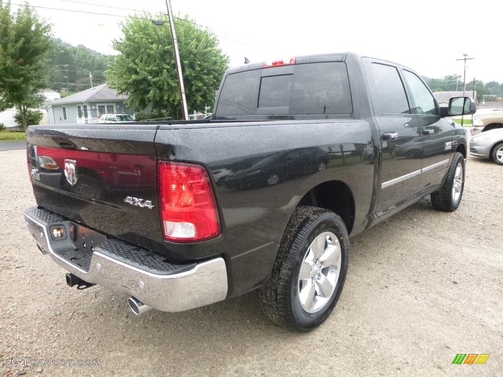 2017 1500 Big Horn Crew Cab - Brilliant Black Crystal Pearl / Black/Diesel Gray photo #5