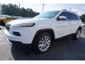 2017 Bright White Jeep Cherokee Limited  photo #3
