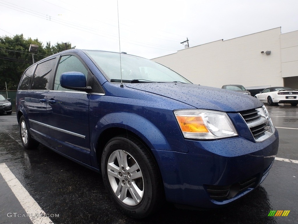 2010 Grand Caravan SXT - Deep Water Blue Pearl Coat / Medium Slate Gray/Light Shale photo #1