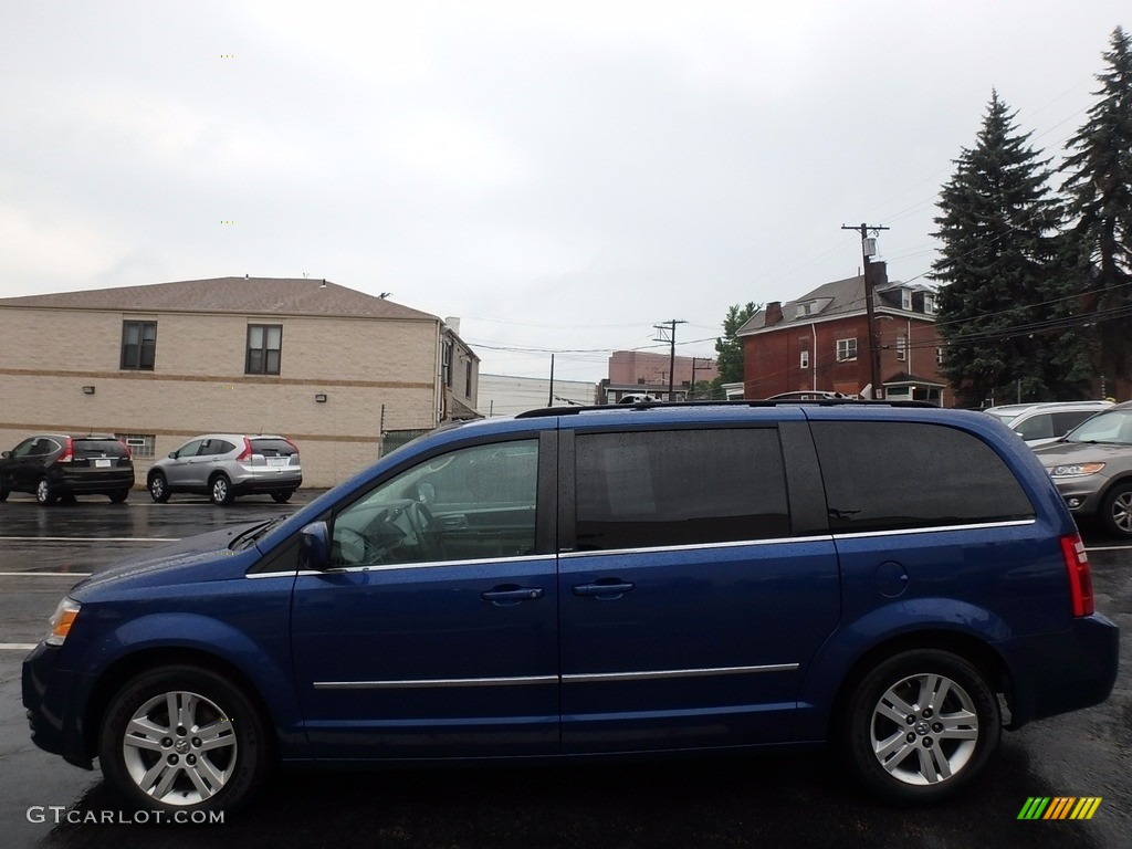 2010 Grand Caravan SXT - Deep Water Blue Pearl Coat / Medium Slate Gray/Light Shale photo #4