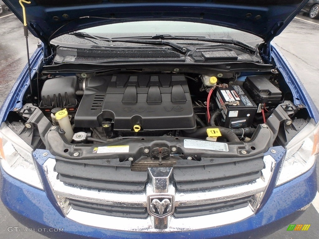 2010 Grand Caravan SXT - Deep Water Blue Pearl Coat / Medium Slate Gray/Light Shale photo #19