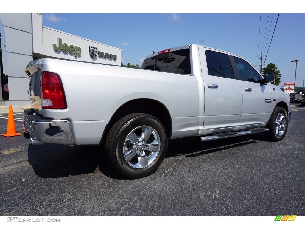 2017 1500 Big Horn Crew Cab - Bright Silver Metallic / Black/Diesel Gray photo #7
