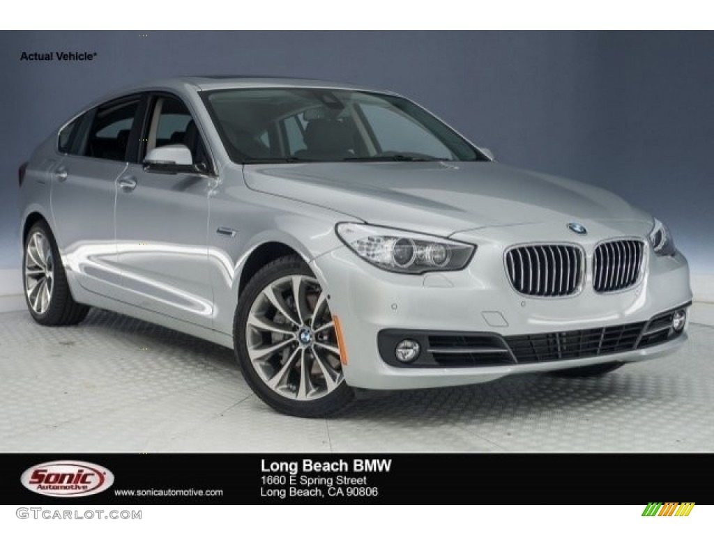 2017 5 Series 535i Gran Turismo - Glacier Silver Metallic / Black photo #1