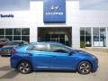 2017 Electric Blue Metallic Hyundai Ioniq Hybrid SEL  photo #1