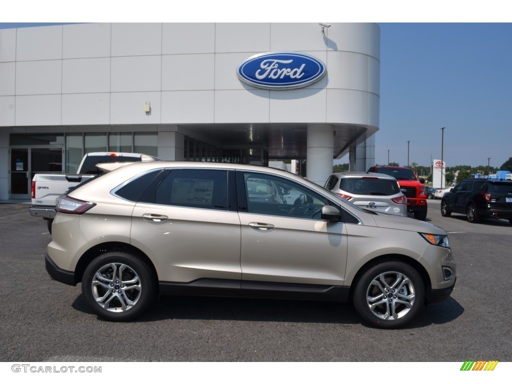 2017 Edge Titanium AWD - White Gold Metallic / Ceramic photo #2