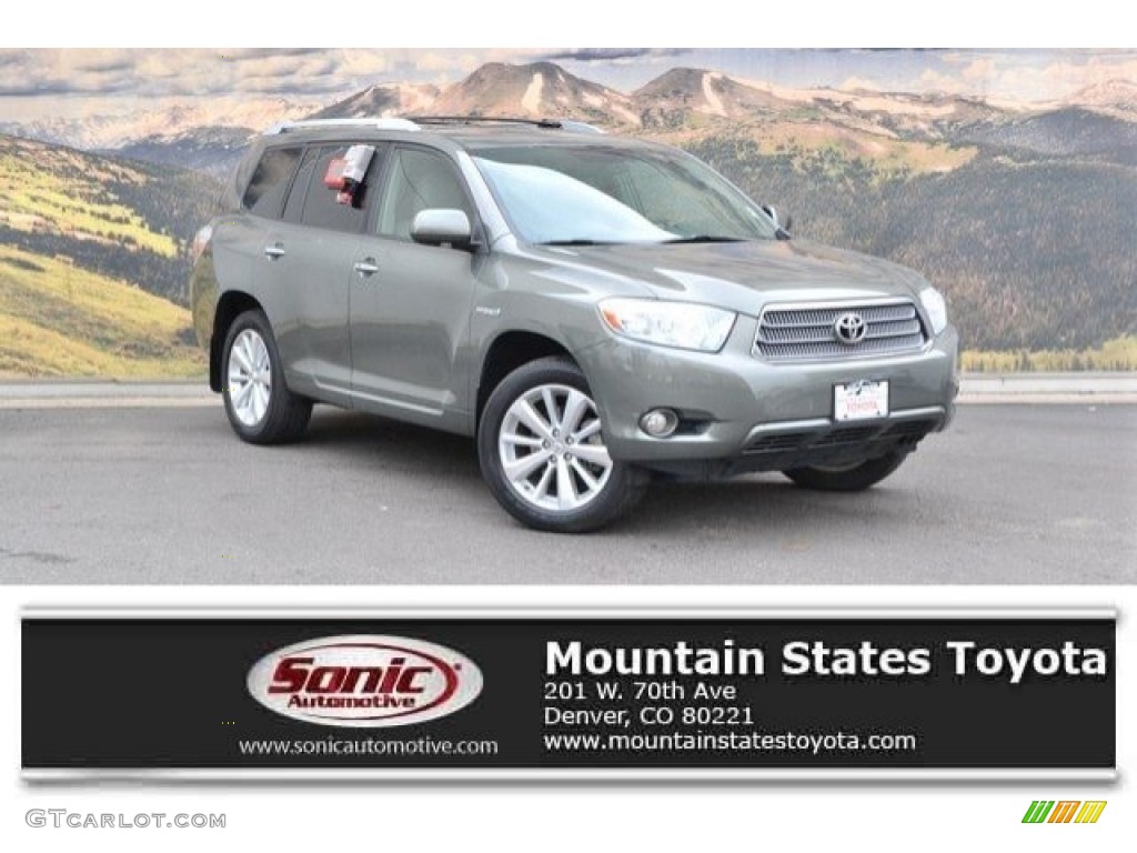 2008 Highlander Hybrid Limited 4WD - Cypress Green Pearl / Ash Gray photo #1