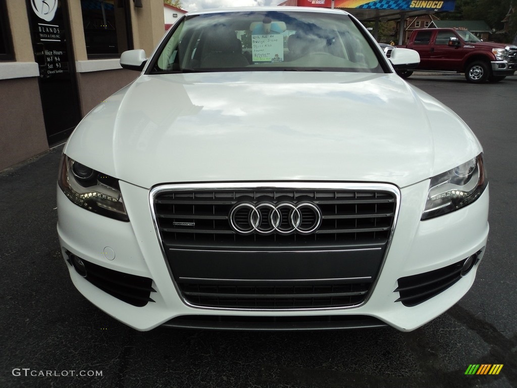 2012 A4 2.0T quattro Sedan - Glacier White Metallic / Cardamom Beige photo #28