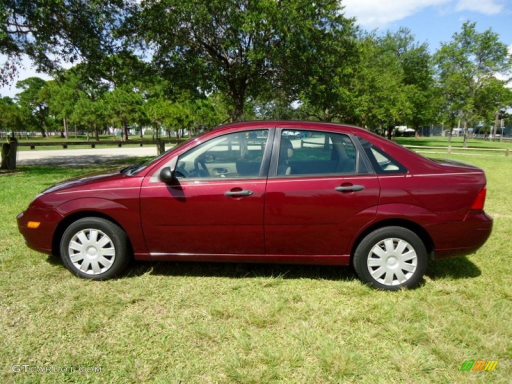 2007 Focus ZX4 S Sedan - Dark Toreador Red Metallic / Dark Pebble/Light Pebble photo #23
