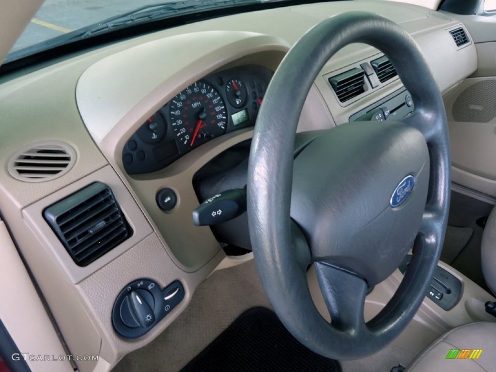 2007 Focus ZX4 S Sedan - Dark Toreador Red Metallic / Dark Pebble/Light Pebble photo #30