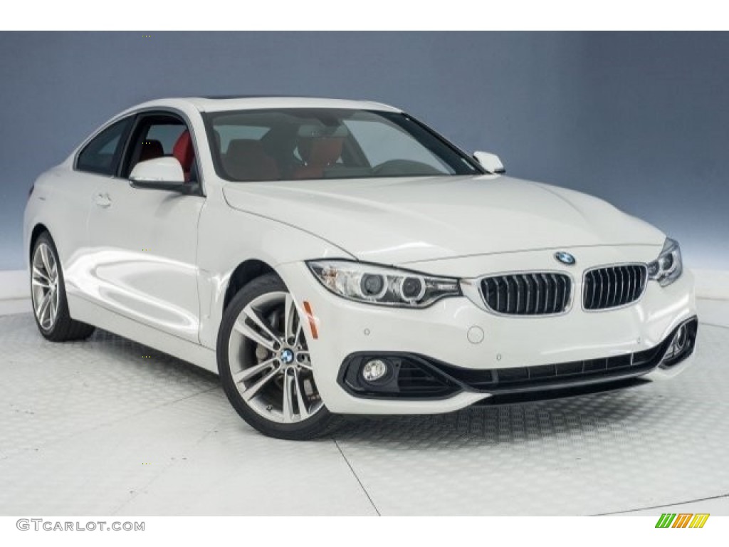 2017 4 Series 440i Coupe - Mineral White Metallic / Coral Red photo #12