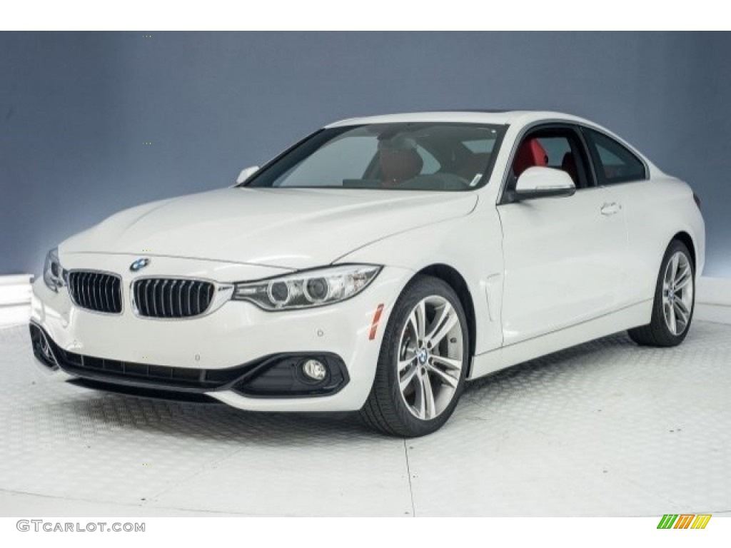 2017 4 Series 440i Coupe - Mineral White Metallic / Coral Red photo #29