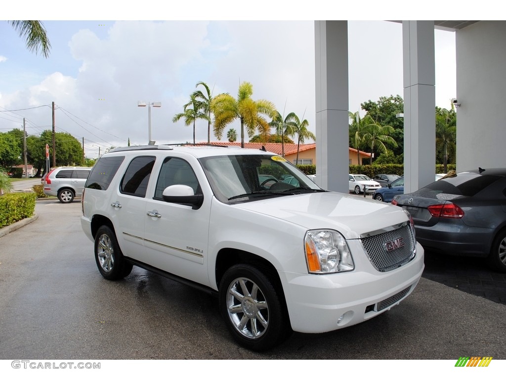 2011 Yukon Denali AWD - Summit White / Cocoa/Light Cashmere photo #1