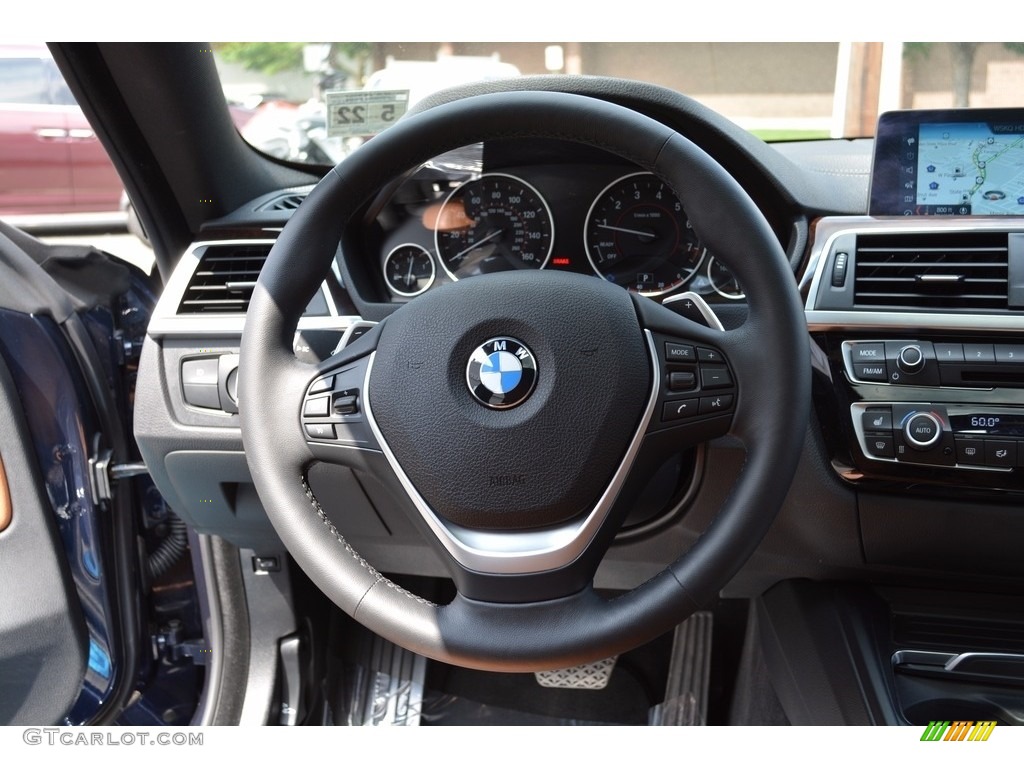 2018 BMW 4 Series 430i xDrive Gran Coupe Cognac Steering Wheel Photo #122622752