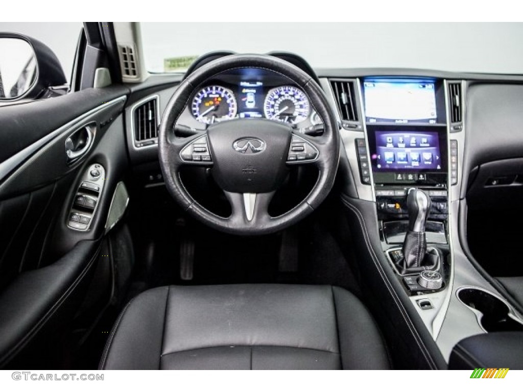 2017 Infiniti Q50 2.0t Graphite Dashboard Photo #122624431