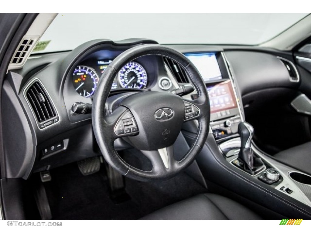 2017 Infiniti Q50 2.0t Graphite Dashboard Photo #122624689