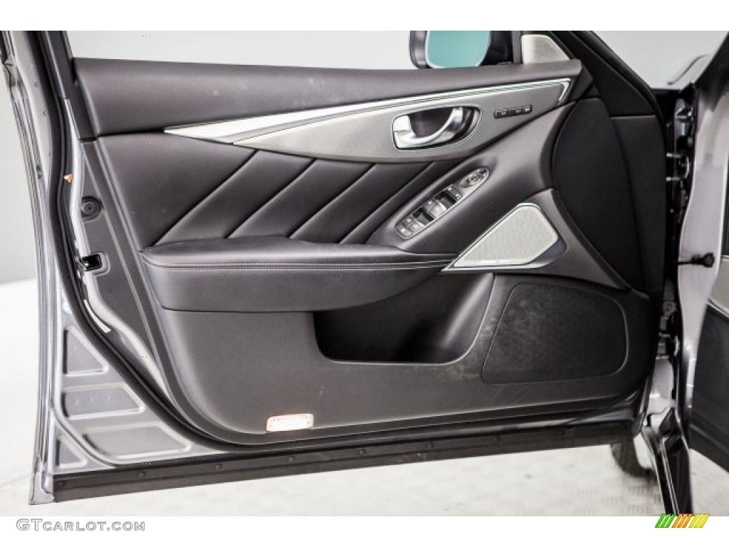 2017 Infiniti Q50 2.0t Graphite Door Panel Photo #122624734