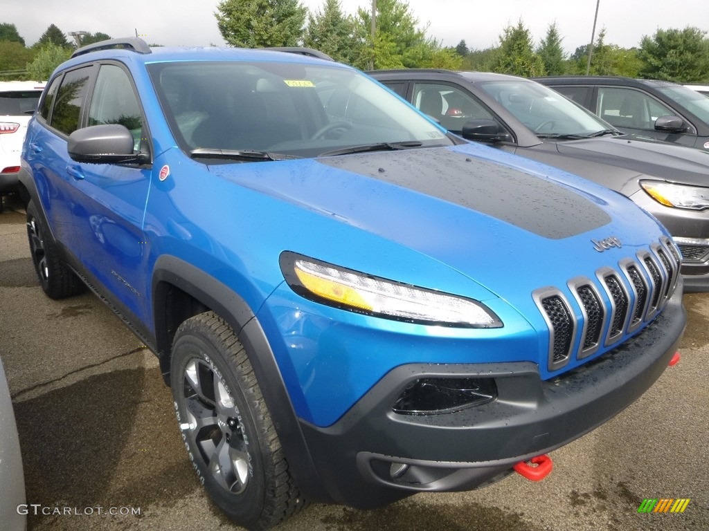 Hydro Blue Pearl 2018 Jeep Cherokee Trailhawk 4x4 Exterior Photo #122626741