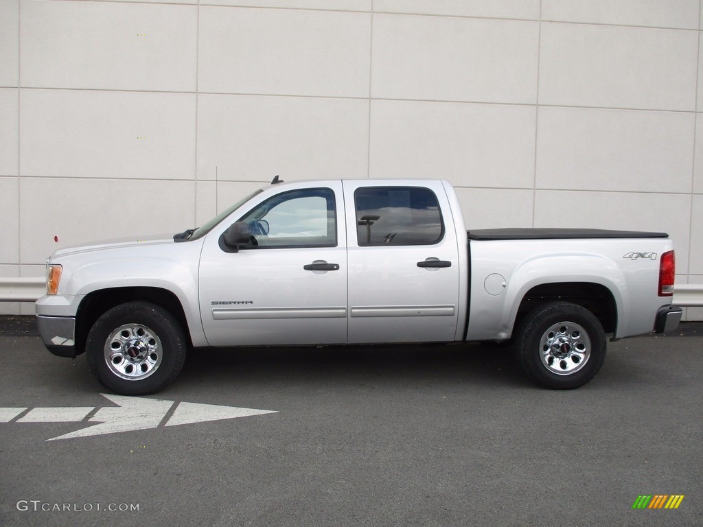 2011 Sierra 1500 SL Crew Cab 4x4 - Pure Silver Metallic / Dark Titanium photo #2