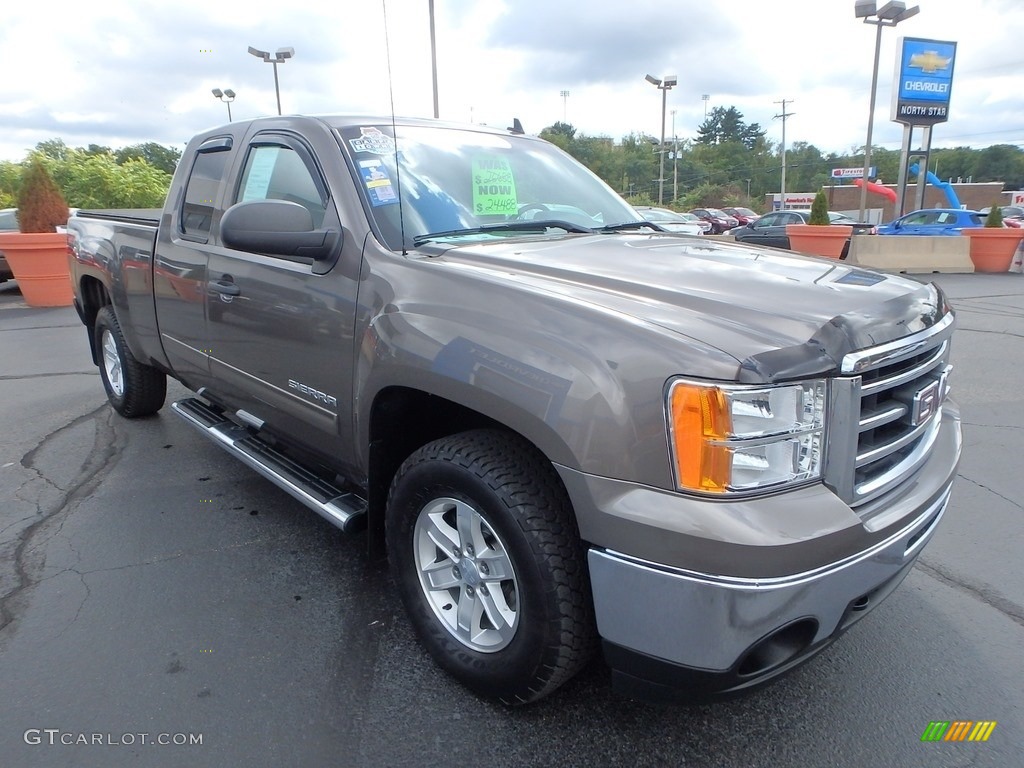 2013 Sierra 1500 SLE Extended Cab 4x4 - Mocha Steel Metallic / Ebony photo #10