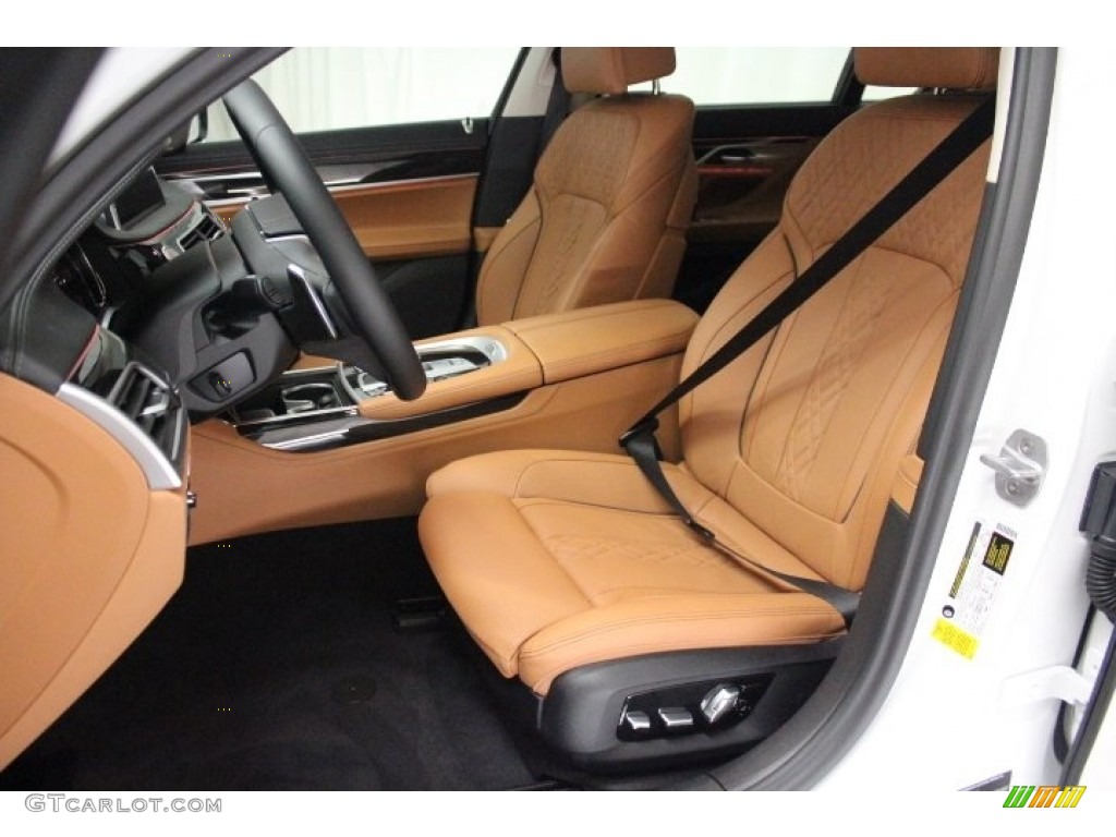 2018 7 Series 740i Sedan - Mineral White Metallic / Cognac photo #8