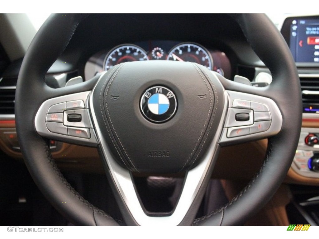2018 7 Series 740i Sedan - Mineral White Metallic / Cognac photo #9