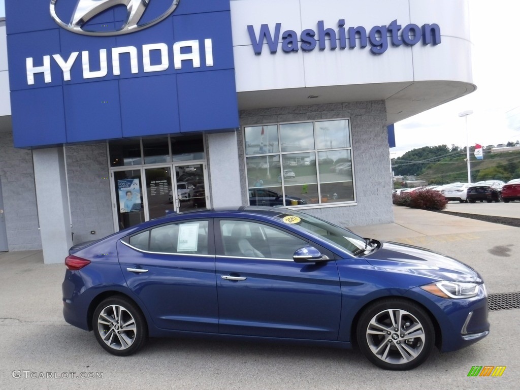 2017 Elantra Limited - Lakeside Blue / Gray photo #2