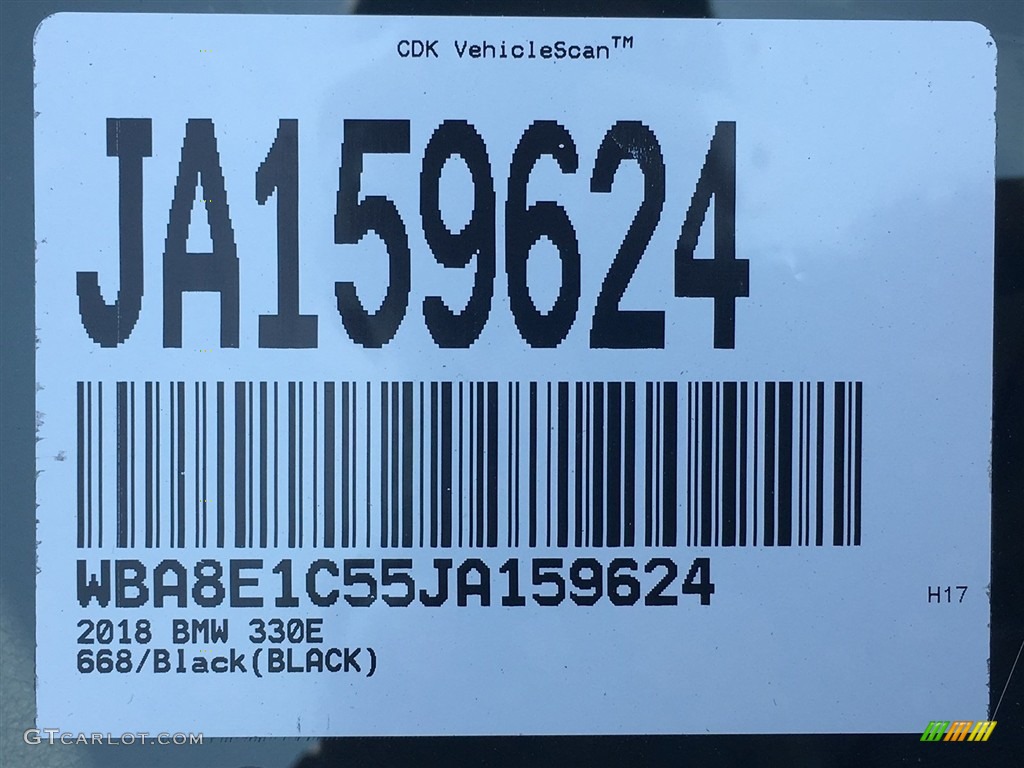 2018 3 Series 330e iPerformance Sedan - Jet Black / Black photo #11
