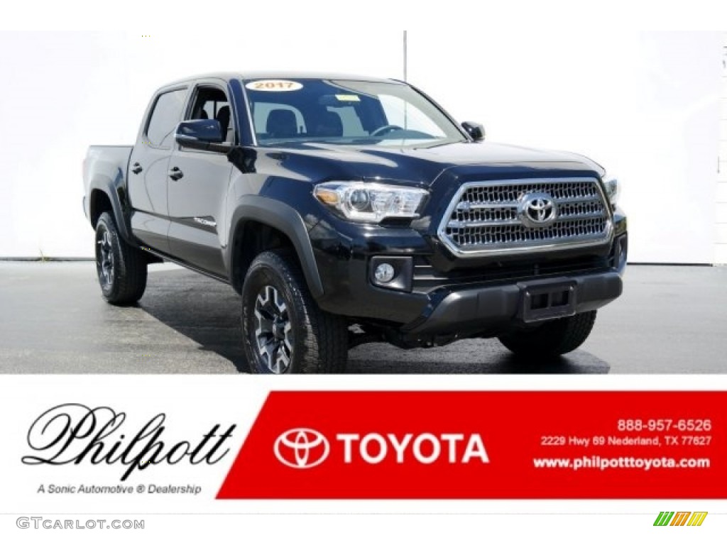 2017 Tacoma TRD Off Road Double Cab 4x4 - Black / TRD Black/Orange photo #1