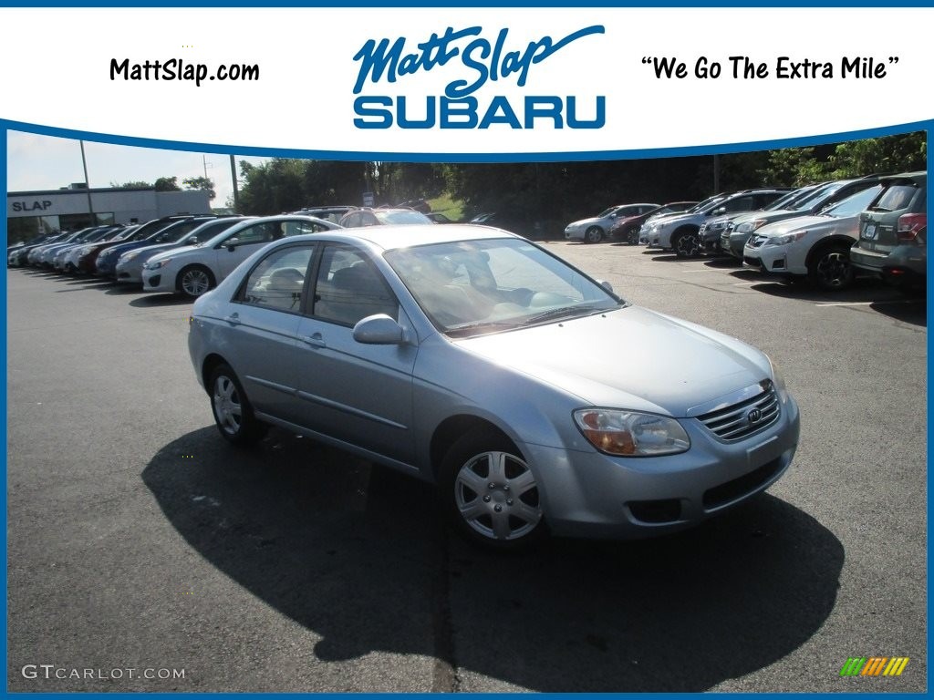 2007 Spectra LX Sedan - Ice Blue / Gray photo #1