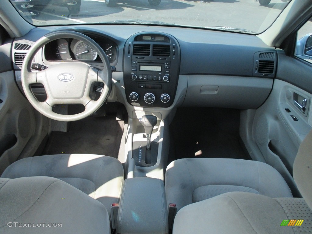 2007 Spectra LX Sedan - Ice Blue / Gray photo #23