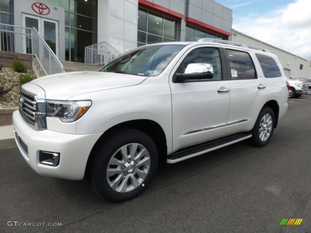 Blizzard White Pearl 2018 Toyota Sequoia Platinum 4x4 Exterior Photo #122642881