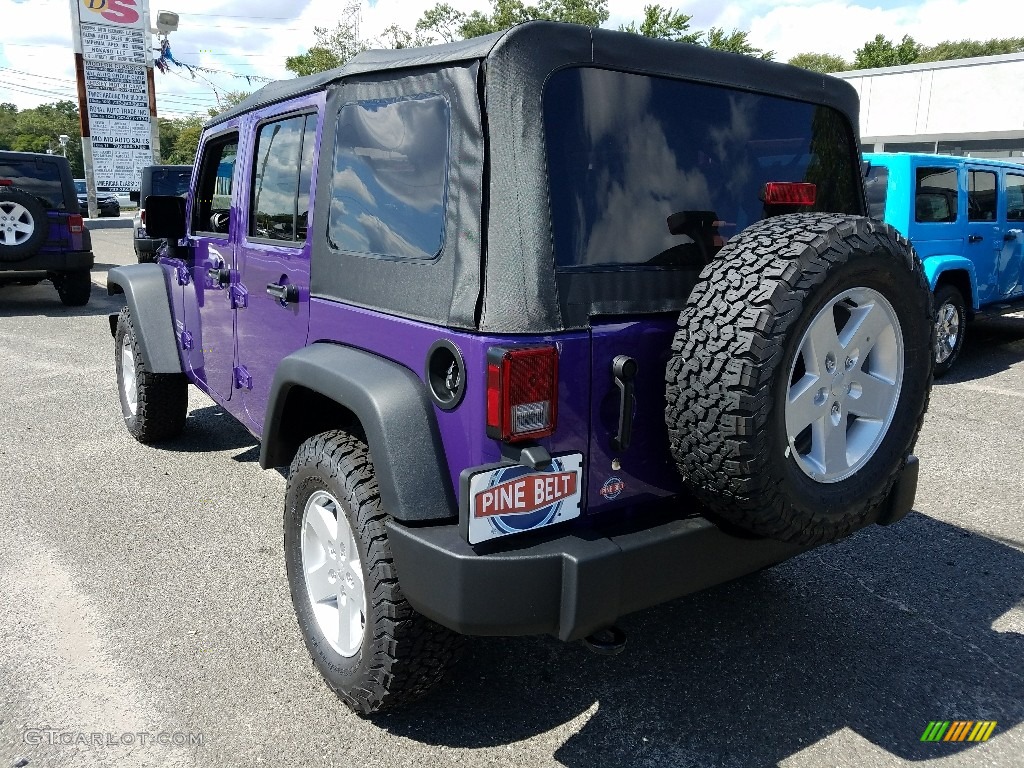 2017 Wrangler Unlimited Sport 4x4 - Extreme Purple / Black photo #4