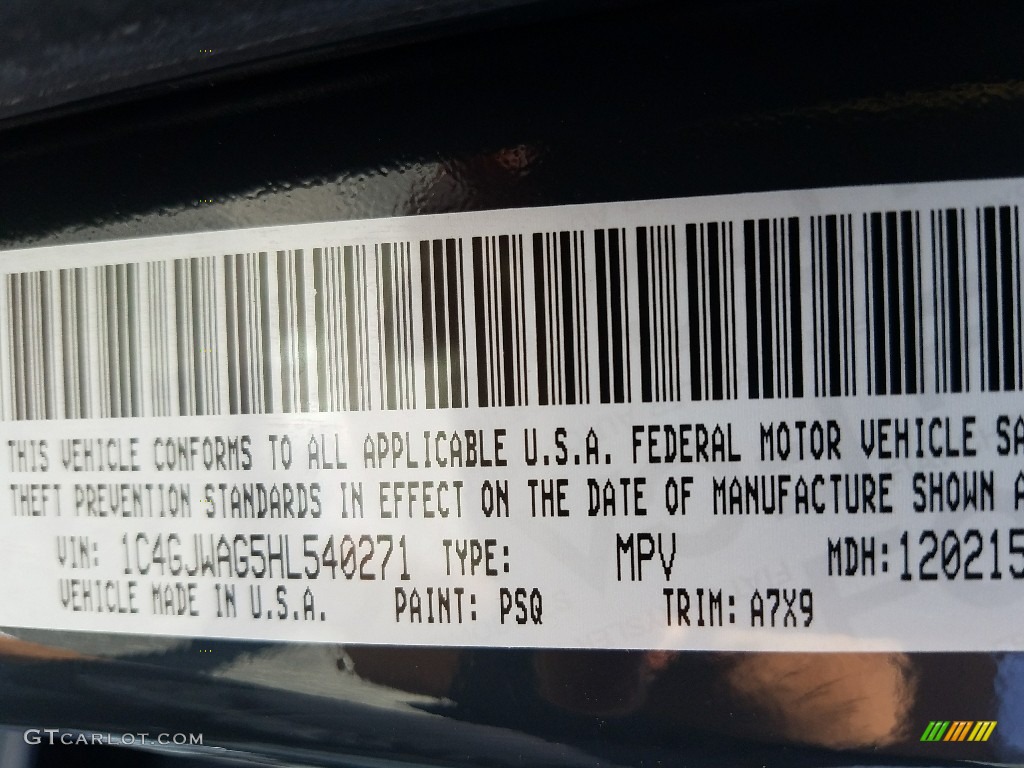 2017 Wrangler Sport 4x4 - Rhino / Black photo #8