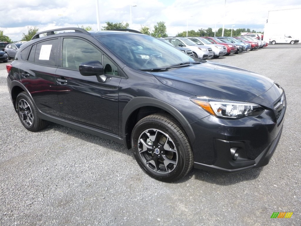 2018 Crosstrek 2.0i Premium - Dark Gray Metallic / Black photo #1